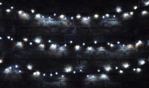 Multi-Sequence LED Indoor/Sheltered Outdoor String Lights with 24-Hour Auto-Timer - Cool White