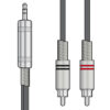 High Quality 3.5mm Stereo Plug to 2 x RCA Plugs Audio Lead 3m - Image 2