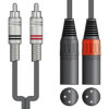 Classic Audio Leads 2 x RCA Plugs - 2 x XLR Male - Image 3