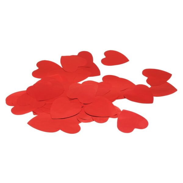 Loose Confetti Hearts 55mm� - Metallic Red 1kg