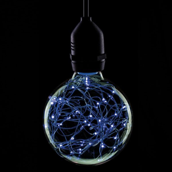 1.7W LED G95 ES Poly Star Polycarbonate Lamp, Blue