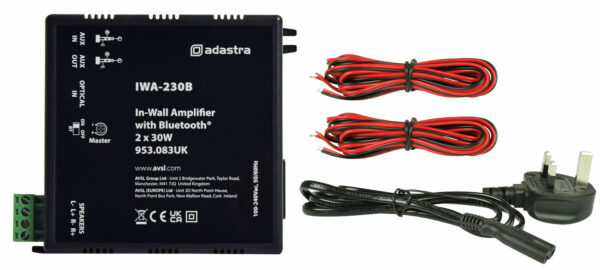 Adastra IWA230B In-Wall Amplifier with Bluetooth 2 x 30W