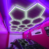 Hexagon Lighting 15 Grid System with Pink Border – 4840mm X 2415mm - Image 2