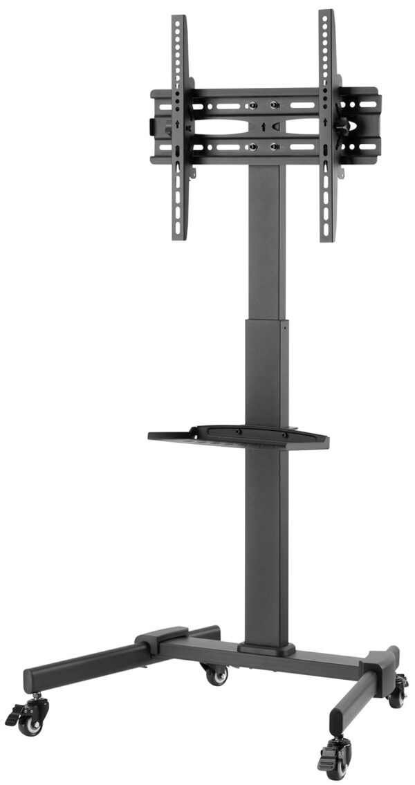 Compact Height Adjustable TV Trolley with Shelf